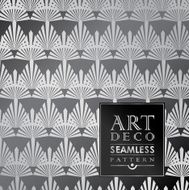 Art Deco seamless vintage wallpaper pattern N30