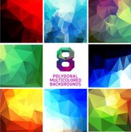 Set of abstract polygonal background N46