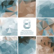 Set of abstract polygonal background N48