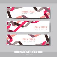 trendy banner template set design N3