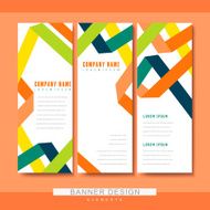 trendy banner template set design N4