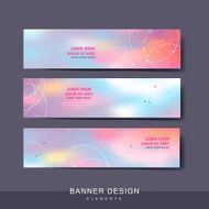 abstract banner template set design
