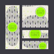 trendy banner template set design N6
