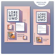 trendy brochure template design set N2