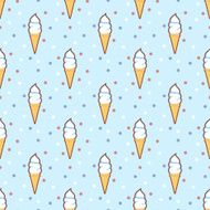 Retro Ice cream cones pattern
