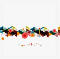 Clean colorful unusual geometric pattern design N100