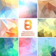 Set of abstract polygonal background N55