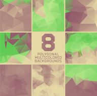 Set of abstract polygonal background N56