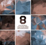 Set of abstract polygonal background N57