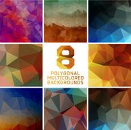 Set of abstract polygonal background N58