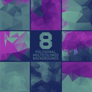 Set of abstract polygonal background N59