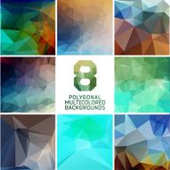 Set of abstract polygonal background N63