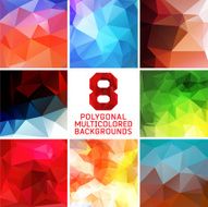 Set of abstract polygonal background N65