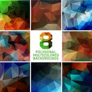 Set of abstract polygonal background N67