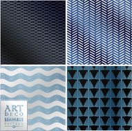 Art Deco seamless vintage wallpaper pattern N57