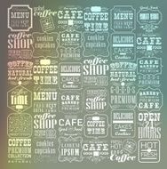 Set Of Vintage Retro Coffee N8