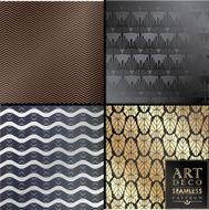 Art Deco seamless vintage wallpaper pattern N67