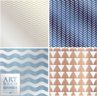 Art Deco seamless vintage wallpaper pattern N72