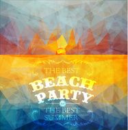 Polygonal seaside view sammer poster N17