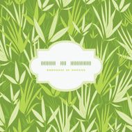 Bamboo branches frame seamless pattern background