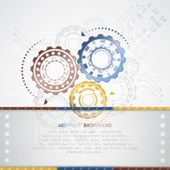 Abstract color gears vector graphic