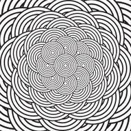 Black and White &ETH;&nbsp;ypnotic Background Vector Illustration