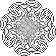 Black and White &ETH;&nbsp;ypnotic Background Vector Illustration N2
