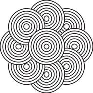 Black and White &ETH;&nbsp;ypnotic Background Vector Illustration N3