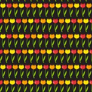 Floral Seamless Pattern Background with Tulips Vector Illustrati N11