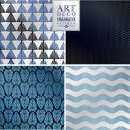 Art Deco seamless vintage wallpaper pattern N102