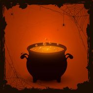 Halloween orange background with potion