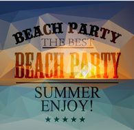 Polygonal seaside view sammer poster N30