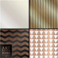 Art Deco seamless vintage wallpaper pattern N105