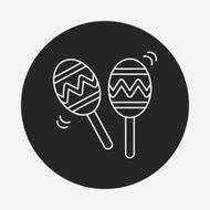 agogo bell line icon N6