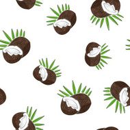 Seamless Pattern of Coconut