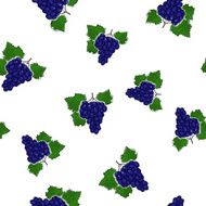 Seamless Pattern of Grapes