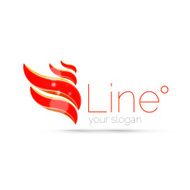 Abstract wave line icon N3
