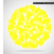 Abstract polygonal sphere with triangles Vector illustration Eps 10