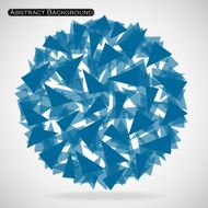 Abstract polygonal sphere with triangles Vector illustration Eps 10 N2
