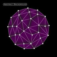 Colorful abstract polygonal sphere with triangles Vector illustration Eps 10 N2
