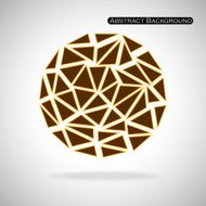 Colorful abstract polygonal sphere with triangles Vector illustration Eps 10 N3