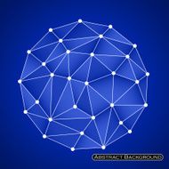 Colorful abstract polygonal sphere with triangles Vector illustration Eps 10 N4