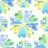 Seamless pattern with flowers formed by hearts