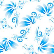 Abstract vector floral seamless background N7