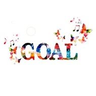 Colorful vector goal inscription