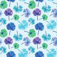 watercolor pattern of imprint leaves seamless texture background