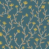 Hand drawn seamless floral pattern N16