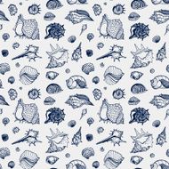 Seamless pattern of Sea shells N11