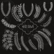 Hand drawn vector design floral elements N2