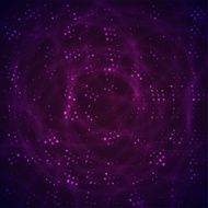 Abstract space with purple and violet stars